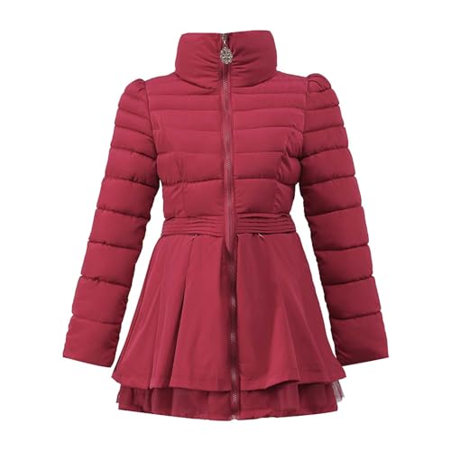 Générique Daunenjacke für Damen, Winterjacke, warm, wasserdicht und leicht, mit recycelter Isolierung, gesteppt, für die ganze Jahreszeit, Burgunderrot, 38 von Générique