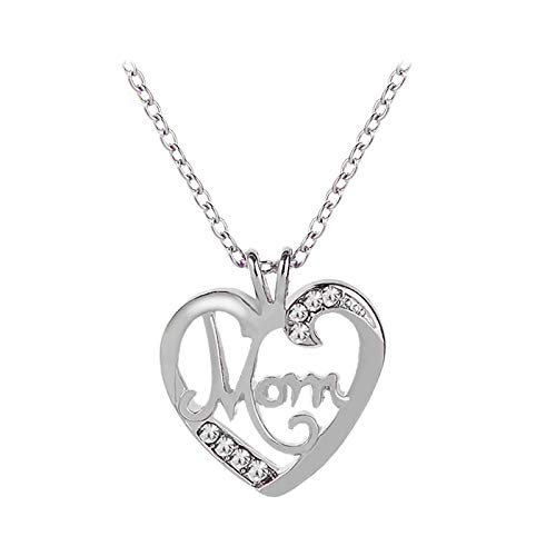Générique Day for Mom Heart Halskette Anhänger in Form einer Mutter Schmuck Halsketten und Anhänger Organizer Steine Perlen Schmuck, Legierung, Ohne Schmucksteine von Générique