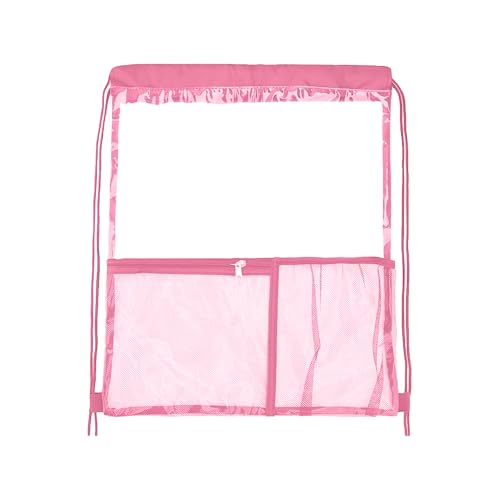 Générique Drawstring Backpack, Clear PVC Sports Bag, Waterproof Lightweight Design, Geräumige Aufbewahrung mit Quick Access für Fitnessstudio, , Reisen, Festival Outdoor Use, 45 x 40 x 4 cm von Générique