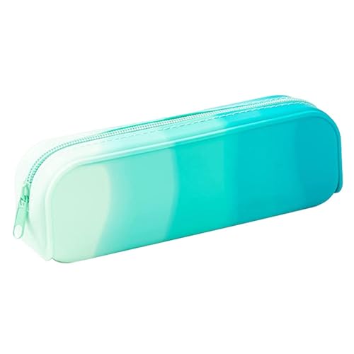 Générique Federmäppchen aus Silikon – Gradierungsstifte, Stifteetui mit Reißverschluss, A: Farbverlauf Cyan Blue, Se référer au descriptif, Siehe Beschreibung von Générique