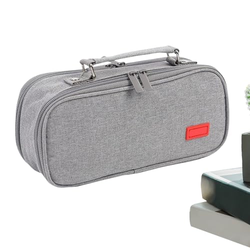 Générique Federmäppchen mit Reißverschluss | tragbare Tasche mit Griff | Schule Büro Reise Kunst Make-up Studio Zuhause, grau, Se référer au descriptif, Siehe Beschreibung Générique Federmäppchen mit Reißverschluss | tragbare Tasche mit Griff | Schule Büro Reise Kunst Make-up Studio Zuhause, grau, Se référer au descriptif, Siehe Beschreibung von Générique