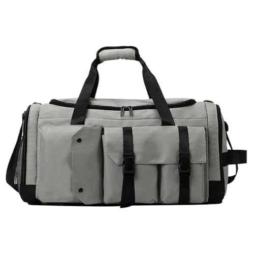 Générique Gym Bag Damen, großer wasserdichter Reise-Rucksack, 55 x 40 x 40 cm, mit Trocken- und Nasstrennung, ideal für Jump Ropes, Bands, Sneakers, Towels, Indoor-Gebrauch, grau, Se référer au von Générique