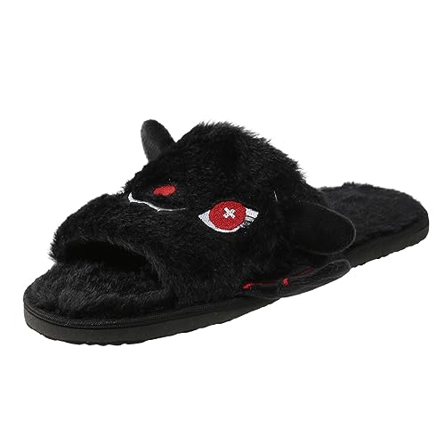 Générique Hausschuhe, Halloween, Herren, Winter, weiche und bequeme Hausschuhe, für den Herbst, Herren, warm, niedlich, Baumwolle, 2 x Schwarz, Einheitsgröße Générique Hausschuhe, Halloween, Herren, Winter, weiche und bequeme Hausschuhe, für den Herbst, Herren, warm, niedlich, Baumwolle, 2 x Schwarz, Einheitsgröße von Générique