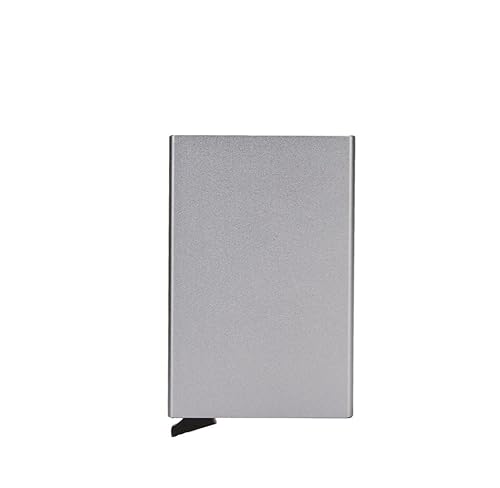 Générique Intelligente RFID-Brieftasche aus Metall, kompaktes Pop-Up-Kartenetui, RFID-Schutz, Grau, Minimalistisch von Générique