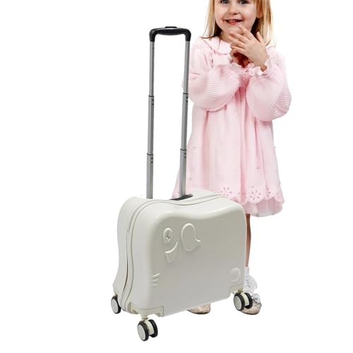 Générique Kids Suitcase | Kinderluggage | Multifunktionales Kindergepäck für Kinder zum Einrollen mit Rädern, farbenfrohes Kindergepäck für & Mädchen, Reisen & Familienurlaub, weiß, Se référer von Générique