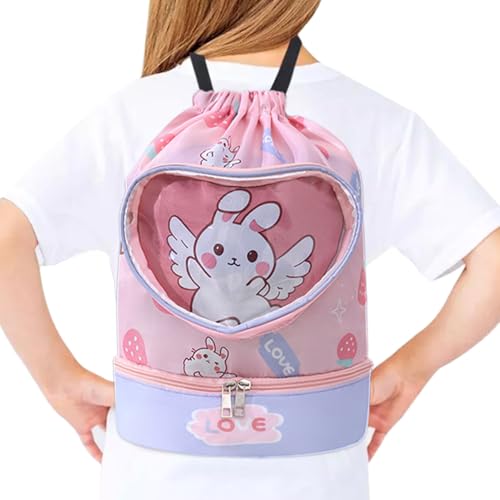 Générique Kids Swimming Bag – Lightweight Cartoon Dry Water Separated Drawstring Pool Accessories | Waterproof Swim Bag | Kids Swimming For Camping Travel Beach School Use Sports Gym von Générique