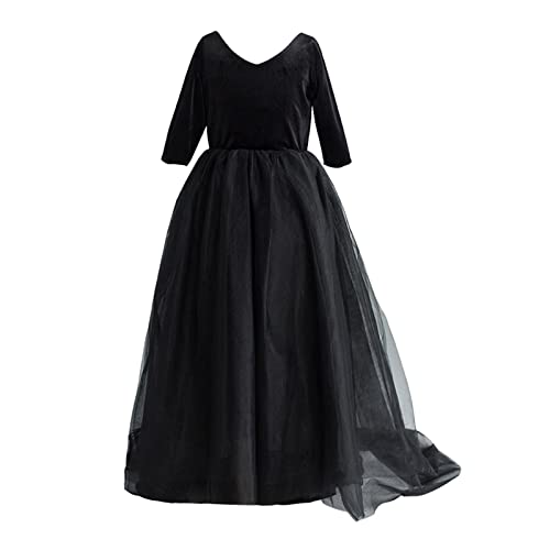 Générique Kinder Abendkleid für Kinder, Prinzessinnenkleid, Schwarz, Brautjungfernkleid, Wester-Stil, Klavierkleid, Lederrock, Mädchen, Schwarz, 16- 17 Jahre von Générique