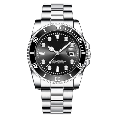 Générique LURXE Armbanduhr für Herren, Business Steel Belt Analog Meine Watch – Armband wasserdicht, modisches Accessoire, leicht zu lesen, 42 mm, B, Se référer au descriptif, Siehe Beschreibung von Générique