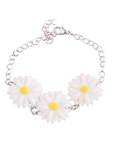 Generique - Margeriten-Armband Kostümaccessoire silber-gelb - Bunt von Generique -