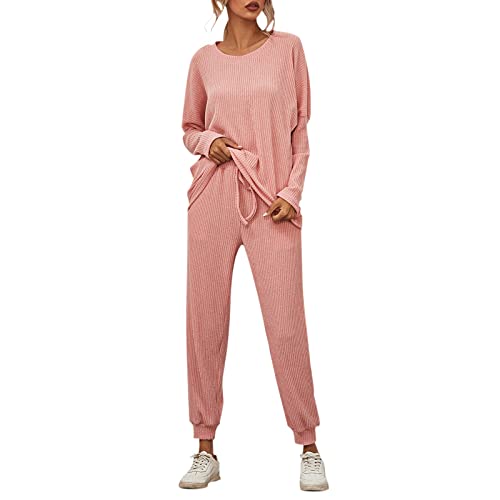 Générique Oversized-Schlafanzug für Damen, einfarbig, Rosa, 50 von Générique