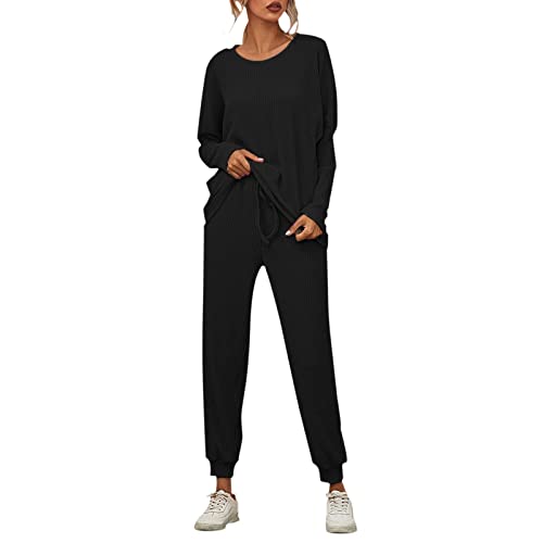 Générique Oversized-Schlafanzug für Damen, einfarbig, Schwarz, 50 von Générique