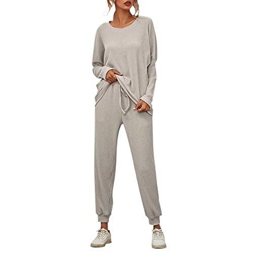 Générique Oversized-Schlafanzug für Damen, einfarbig, grau, 54 von Générique