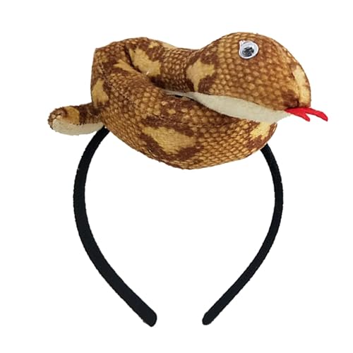 Générique Plüsch-Schlangen-Stirnband – Schlangenohren-Reifen, Stirnbänder für Frauen, weiches und bequemes Design, Schlangenkostüm, für Partys, Veranstaltungen und Modenschauen von Générique