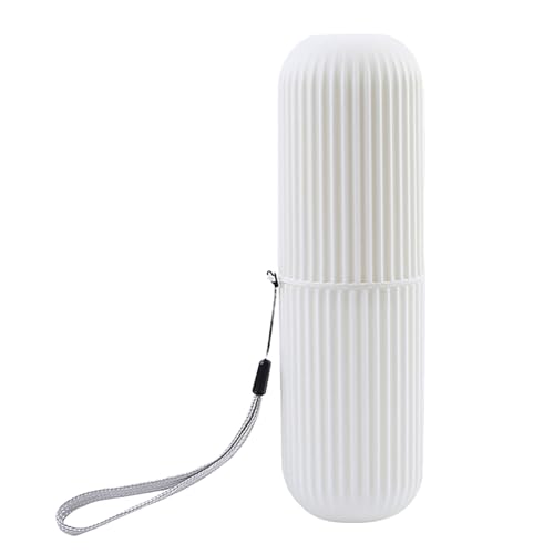 Générique Reise-Zahnbürstenhalter, Zahnbürstenetui, Reisebehälter für Zahnbürsten, Staubschutz | Multifunktionaler Becher, Weiß, Se référer au descriptif, Siehe Beschreibung von Générique