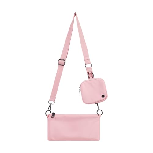 Générique Satchel Taschen aus – Set aus Geldbörsen und Geldbörsen für Damen – Handtasche mit zwei Fächern, Schultergurt für Büro und Alltag, Rosa, Se référer au descriptif von Générique