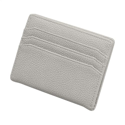 Générique Slim Wallet, Simple PU Leather Purse, 4.41 x 3.35 x 0.79 inches convenient Portable Lightweight Fashionable Short Card Holder Money Clip for Women Everyday Use and Casual Outing, grau, Se von Générique