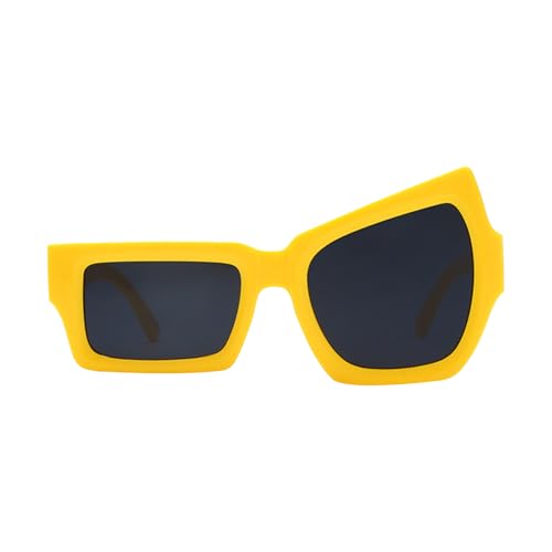 Générique Sonnenbrille für Frauen | Originelle Brille, Fantasie-Formen – modische Sonnenbrille für Frauen und Männer im Freien, Fahren, Radfahren, Bräunen, Graue Folie mit gelbem Rahmen, Se référer au Générique Sonnenbrille für Frauen | Originelle Brille, Fantasie-Formen – modische Sonnenbrille für Frauen und Männer im Freien, Fahren, Radfahren, Bräunen, Graue Folie mit gelbem Rahmen, Se référer au von Générique