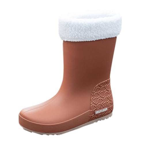 Générique Stiefel mit Absatz für Damen, Frühling, Sommer, Herbst und Winter, Velours, Baumwolle, abnehmbar und waschbar, Outdoor, Mode, Arbeit, Auto, Küche, rutschfest, warm, Regenstiefel Générique Stiefel mit Absatz für Damen, Frühling, Sommer, Herbst und Winter, Velours, Baumwolle, abnehmbar und waschbar, Outdoor, Mode, Arbeit, Auto, Küche, rutschfest, warm, Regenstiefel von Générique