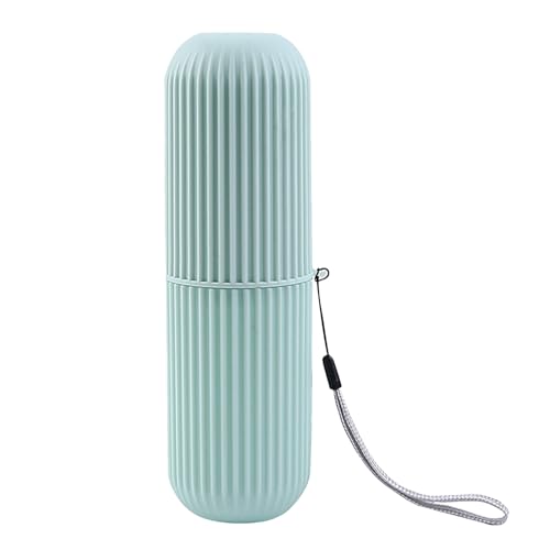 Générique Toothbrush Holder, Travel Containers, Multifunction Compact Size Dust-Proof Lid Sleek Shape Leak Resistant, Toothbrush Organizer for Outdoor Activities, 7.72 x 2.36 inches, blau, Se référer von Générique