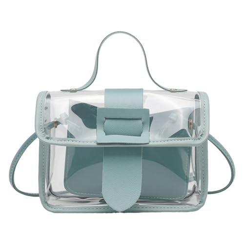 Générique Transparente Umhängetasche | Stadiongenehmigte Umhängetasche | Große Strandtasche mit Griff, grün, Se référer au descriptif von Générique