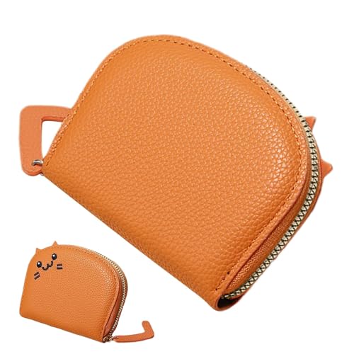 Générique Wallet Pouch – PU-Leder Change Purse Wallet | Tragbarer Kreditkartenhalter | Cartoon Reißverschluss Kartenhalter für Mädchen & Frauen, Orange, Se référer au descriptif, Siehe Beschreibung von Générique