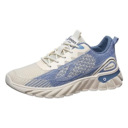 Générique Wanderschuhe für Herren, Sneaker, Running, Herren, Sneaker, Herren, Mesh, Slip, bequem, Outdoor, rutschfest, leicht, atmungsaktiv, Beige C, 43 EU von Générique