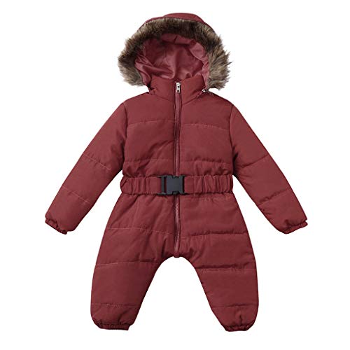 Générique Weihnachten 2024 Neue Dicke Mädchen mit Kapuze Säugling Jungen Overall Mantel Strampler Winter Warm Baby Jacke Jungen Outfits und Set Schneeanzug für Kinder Größe 9, braun, 92 von Générique
