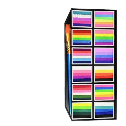 Gesichtsbemalungsset – ungiftiges, wasserlösliches Farbset, sicheres Körper-Make-up | Langlebige Farbpalette mit idealen Pinsel-Werkzeugen für Halloween von Générique