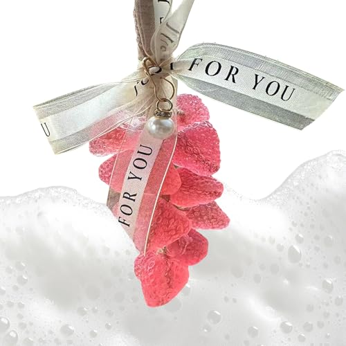 Gesichtsseife in Erdbeerform | Reinigungsseife mit Seil – ästhetischer Aufhellungsreiniger für Haut Hände Männer Frauen Badezimmer Deko von Générique