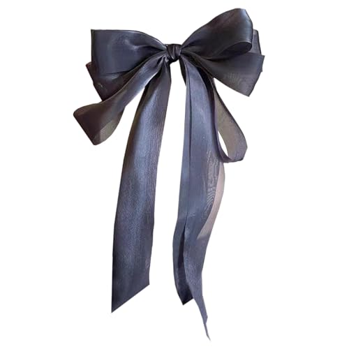 Girls Hair Cows Cliips – großer Haarbogen | Haarschleifen mit Bogenclip, Vintage Satin Satin Haarspangen BW Haarspangen Haarclip Dicke dünne französische Bowknot Haarnadel modisch von Générique