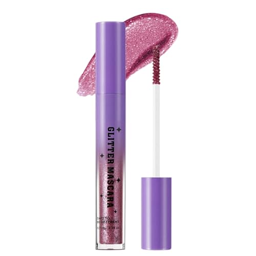 Glitzer-Mascara – bunte Mascara | glitzernde Maascara | Verlängerungs-Make-up, wasserdicht, Curling Smudge für Frauen, Reisenacht, Hochzeitsreise von Générique