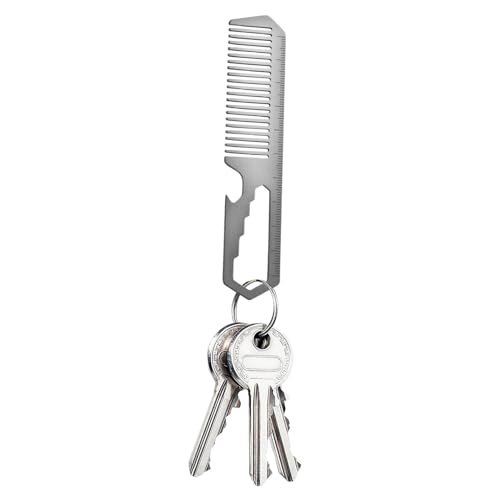 Haarkamm aus Metall für Herren, Haarkamm aus Metall für Männer – Fellpflegekamm aus Titanlegierung | Tragbare Haarbürste, leichter antistatischer Fellpflegekamm, Bo-Öffner von Générique