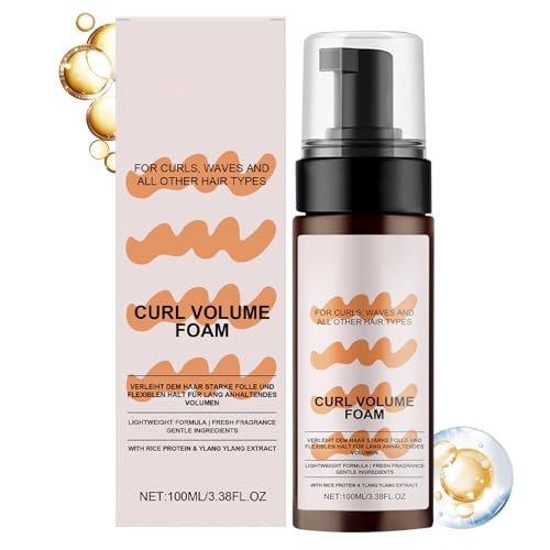 Haarschaum, Volumizing Styling, Anti-Frizz Curl Definer, Moisture-Enhancing Formula for Curly & Wavy Hair, Lightweight Hold Home Use, Men & Women Haircare and more von Générique