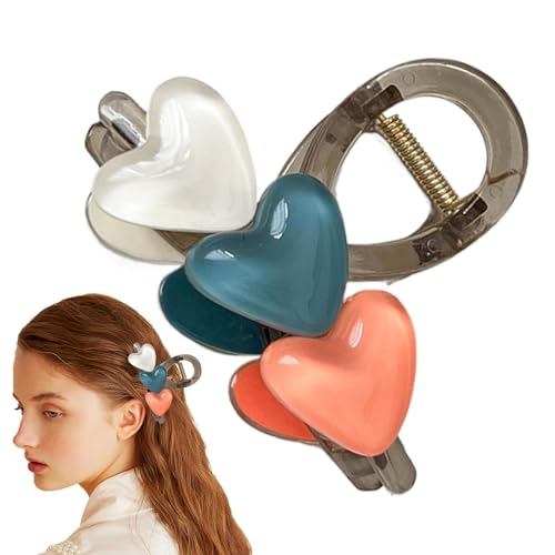Haarspangen für Damen, Haarspangen für Mädchen, Herzform, Haarspangen mit starkem Halt, modische Haarspange für Arbeit, Schule, Party, Sport von Générique