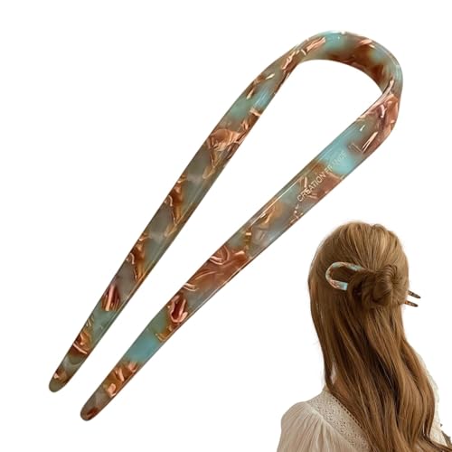 Haarstäbchen in U-Form, französische Haarnadel, französische U-Form, Haarstyling-Stäbe, modische Haarspangen für Frauen und Mädchen, Feen-Zubehör von Générique