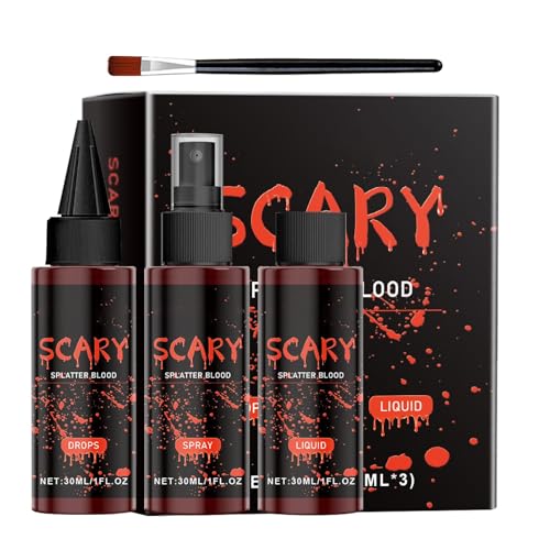 Halloween-Kunstblut | gruseliges Blut-Zubehör | Bühnenblut-Make-up | Cosplay-Blut-Set, Halloween-Blutzubehör, Bühnen-Make-up-Blut, von Générique