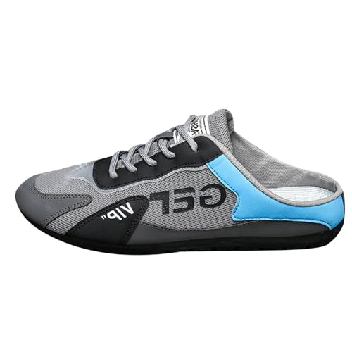 Herren Pantoletten Leder und Mesh Patchwork Pantoletten und Clogs Herren Sommer Leicht Atmungsaktiv Clog Sommer Orthopädische Schuhe Komfort Sneaker Offen Gehen Slipper Slipper Sneaker ohne von Générique