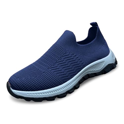Herren-Sportschuhe, Laufen, Sommer, Netz, Wanderschuhe, Wanderschuhe, Sneaker, Herren, Damen, Orthopädisch, leicht, Slip On Sneaker und Sportschuhe, Sicherheitsschuhe, 01 Blau, 42 EU Étroit von Générique