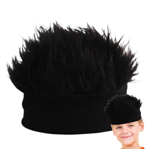 Hip-Hop-Perückenhut – Hut mit spitzen Borsten, realistischer Stil | elastisches Accessoire für kurzes Haar, ideal für Cosplay oder den täglichen Gebrauch, verleiht Ihrem Haar eine einzigartige Note von Générique