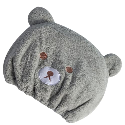 Hut für trockenes Haar – Handtuchhut für Haare – Handtuchhut aus Fleece mit Cartoon-Bär-Motiv zum Trocknen der Haare – Turban, Handtuch Hut von Générique