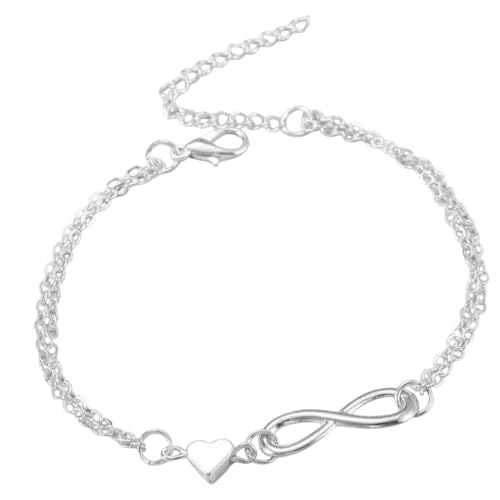 Kettenarmband mit – Armband mit Herzkette aus Legierung, angenehm zu tragen und romantisches Accessoire für Cocktailpartys oder verstellbar für eine perfekte Passform, für eine perfekte Passform, für von Générique