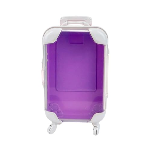 Kleines Reiseetui, Travel Jewelry Case, Rolling Mini Luggage Toy, Simulation Pretend Play Set, Portable Organizer Box mit Rädern, ideal für Kinder, Candy Storage, Zubehör Display von Générique