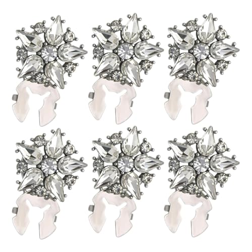 Knopfabdeckungen zum Anstecken | dekorative Abdeckungen für Hemdknöpfe aus Strass | abnehmbare Knopfclips in Sternform | 6 x Manschettenknöpfe aus Strass | Knopfabdeckungen mit kleinen von Générique