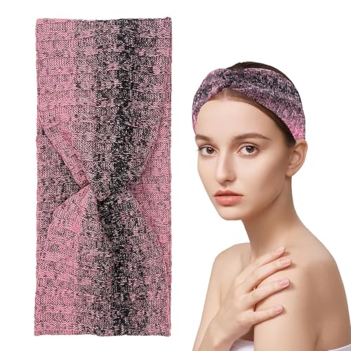 Knoten-Stirnbänder für Frauen, dehnbare Stirnbänder für Frauen, breite gedrehte Knoten-Stirnbänder, modische Haarbänder, gefärbtes elastisches Haarband für Frauen, rutschfestes Haarband von Générique