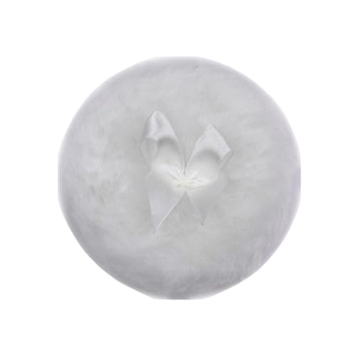 Korbandon Körperpuder - Weicher Applikator Ultra Soft Body Powder Round Puff mit Satinbogen | Körper für Körperpflege für Babys Erwachsene, Handkosmetik Steppdecke, Pium von Générique
