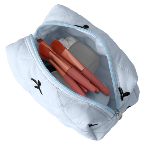 Kosmetiktasche mit , Make-up-Tasche mit Schleifen | Kosmetiktasche – große Ästhetik für Reisen, Reisen, Organizer, Zubehör für Damen, Hellblau., Se référer au descriptif, Siehe Beschreibung von Générique