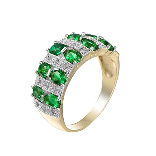 Kronleuchter-Ringe, komplette Ringe, Damen, Begleiter, Ringe, Damen, klassischer Schmuck, Mädchen, Damen, runde Haken, Ringe, 10, Kupfer, Kein Edelstein von Générique