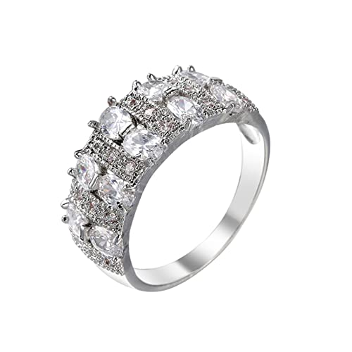 Kronleuchter-Ringe, komplette Ringe, Damen, Begleiter, Ringe, Damen, klassischer Schmuck, Mädchen, Damen, runde Haken, Ringe, 7, Kupfer, Kein Edelstein von Générique