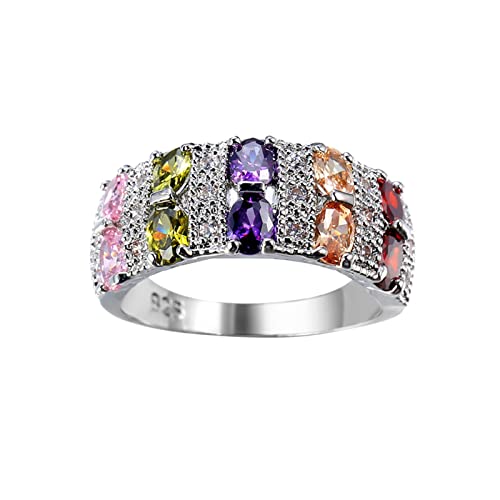 Kronleuchter-Ringe, komplette Ringe, Damen, Begleiter, Ringe, Damen, klassischer Schmuck, Mädchen, Damen, runde Haken, Ringe, 9, Kupfer, Kein Edelstein von Générique