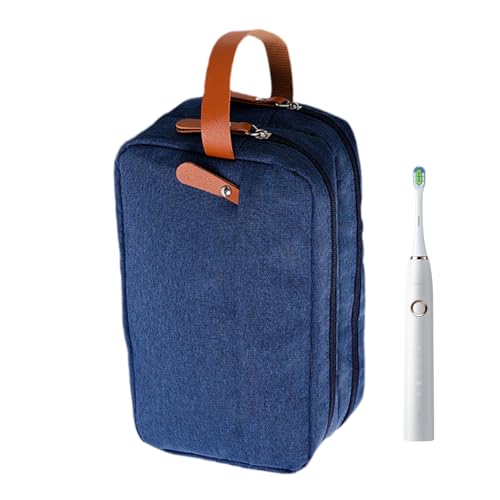Kulturtasche für Reise – Make-up-Tasche | Kultur-Organizer für unterwegs, doppellagig, wasserdicht, mit Tragegriff, für Frauen und Mädchen, Marineblau, Se référer au descriptif, Siehe Beschreibung von Générique